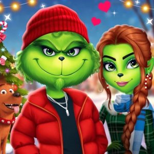 Grinch Couple Holiday Dress Up